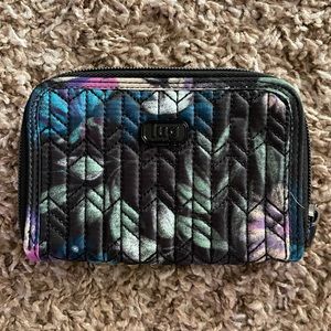 Lug Rodeo Wallet without wristlet strap - Bloom Black